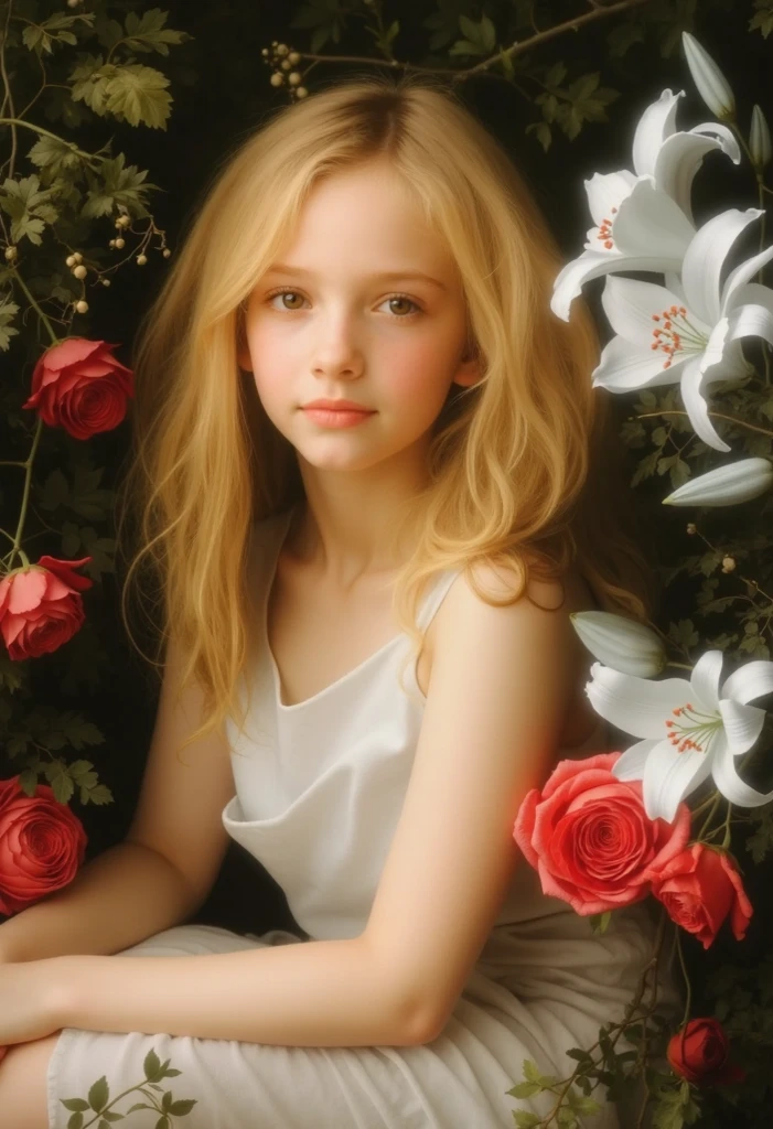 kids blonde long hair fallen angel every rose has its thorn