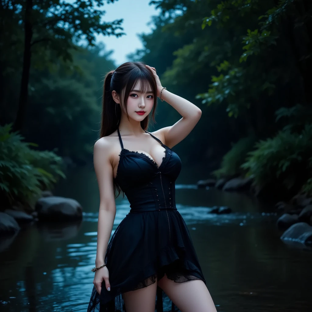 1 anime girl sitting on a log by the water, beautiful character painting, highly detailed exquisite fanart, beautiful anime portrait, artwork in the style of guweiz, painted in anime painter studio, digital anime illustration, detailed portrait of anime girl, detailed digital anime art, guweiz, clean detailed anime art, alice x. zhang, beautiful anime girl, beautiful anime artwork