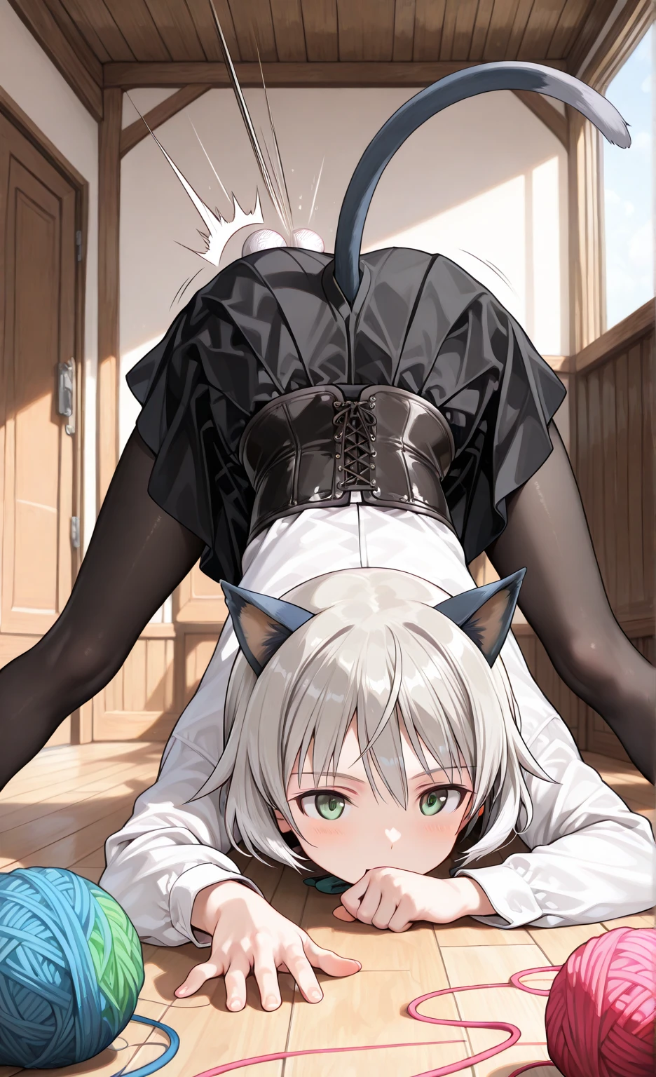 nsfw,1girl and 2boy,best quality,very aesthetic,,8K,Highest quality,masterpiece,Highest quality,anime girl with white hair and black ears and a black dress, ahegao, anime girl with cat ears, , ahegao face, girl with cat ears, cute anime catgirl, loli, Ecstatic expression, white haired deity, , lolish,Virtual Youtuber, cleavage, bottomless,(1man and 1woman, having sex:1.8),top down bottom up,fellatio,open mouth,pussy juice,penis,steam,,drool,bed room,ass pov,