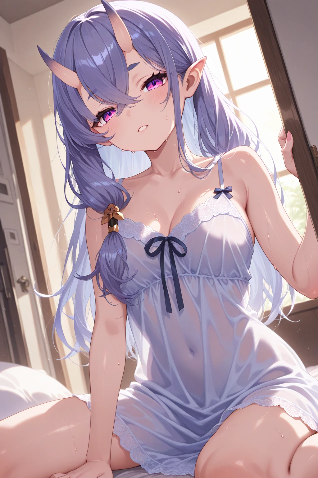 1 wife belldandy nubile juvenile junior idol bookworm girl wearing hairclip cute lovable adorable tiny youthful innocent perky zellweger face middle-school girl energetic, loose hair, shy smile, exposed supple budding breast, unique face, blacke hair, jav actress, naked, immature, childish, acting super shy, delicate, weak, loving romantic vibes, in love, small short height, preparing for mating, dwarf girl noble queen short slim legs, mischievous, soft babyfaced gentle happy looking face, carefree, unblemished skin, otaku student president, grin, braids hairstyle, naughty, teasing, awkward short girl, pitite lityle dainty diminutive, shougakusei shoujo, excited, hyperactive girl, skirt, small shoulders, slim arms, acting spoiled, sch0olgirl bangs, small breasts, 10 years old fashion trendy beautiful beautiful beautiful girl, gentle and attractive beautiful girl, 10 years old, delicate and sexy collarbone, Attractive oval face, double eyelids, smart peach blossom eyes, pink lips, small nose, bare shoulders, ultra high definition, super detail, fresh and impressive, smooth slim legs, ballerina body, bra top, buxom body, portrait picture looking at camera