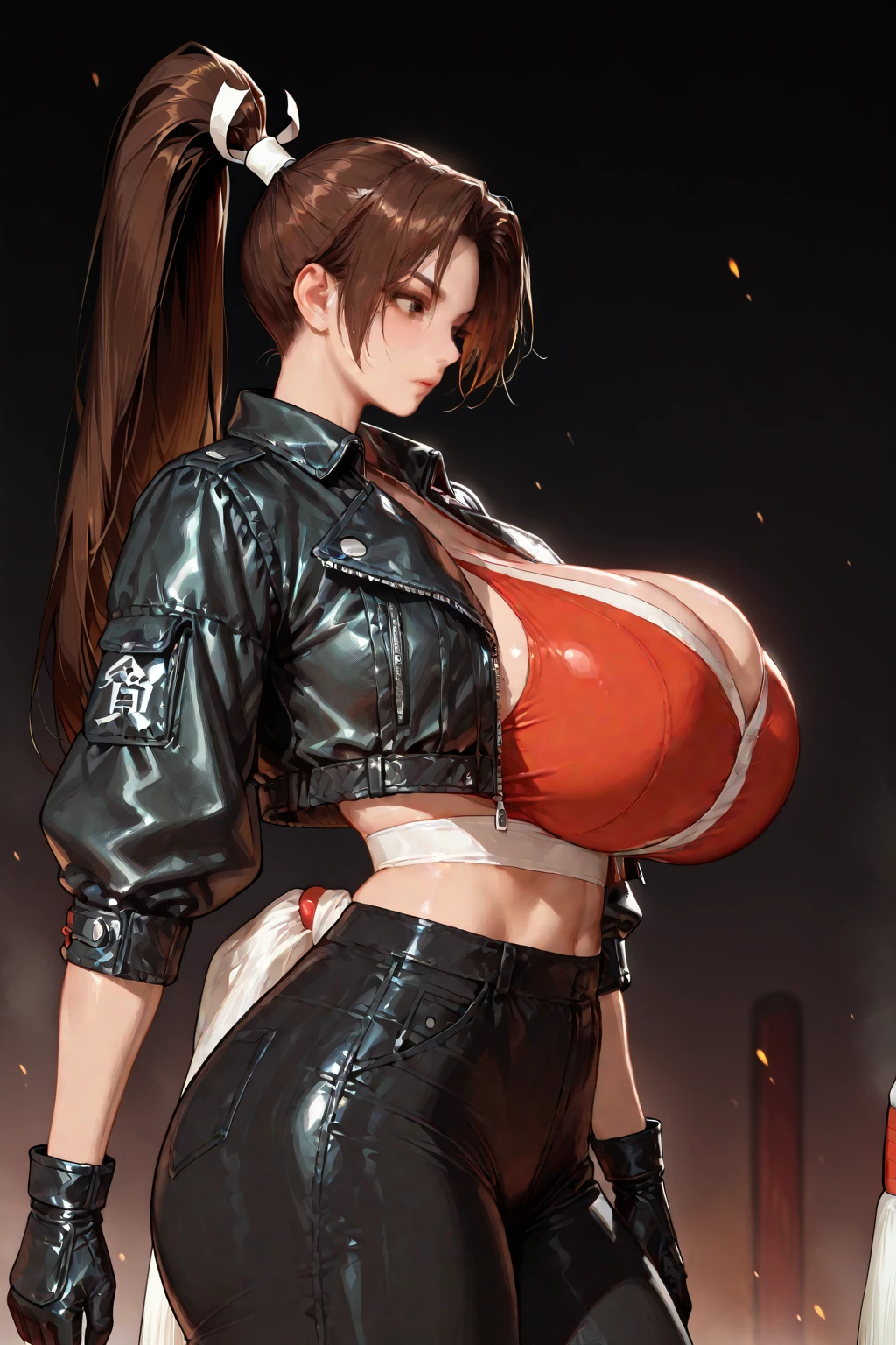 "Ultra realistic illustration and hyperrealistic of dramatic aafng,braid,large breasts,military uniform,red jacket,strap between breasts,white gloves,belt,pleated skirt,black skirt,white pantyhose,medium full shot,standing,outdoors,looking at viewer,arms at sides,straight-on,(gigantic breasts:1.5),narrow waist,(forced smile:1.5),(red eyes:1.5),(huge ass)",pixabay,8k,vivid,cinematic lighting,(extremely detailed),(depth of field:1.5)