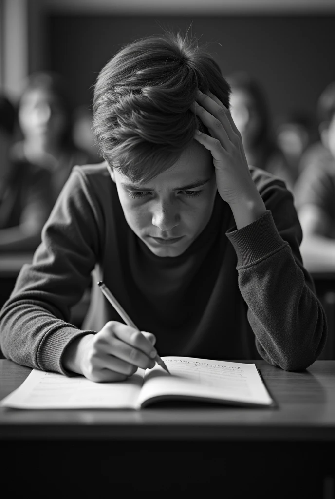 Student in classroom depression