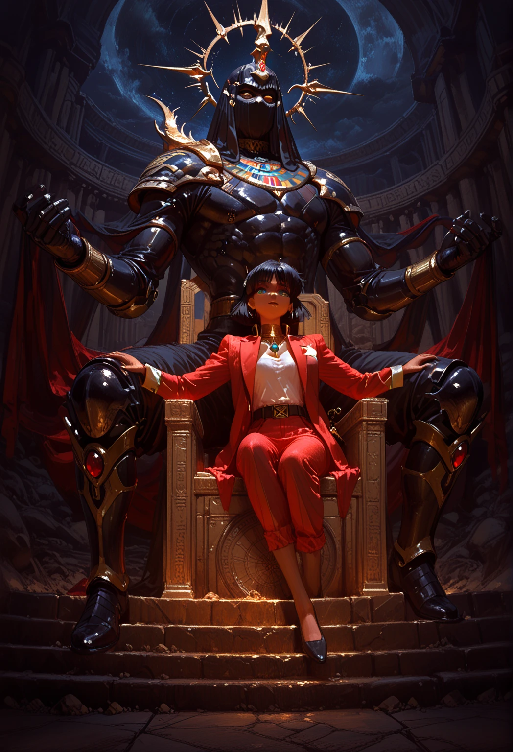 Hurricane Blue. Blue . The sheen. Thighs and arms wrapped in silver fishnet stockings. . heart tattoo. Do not expose skin. boots and long gloves. The sheen. Pink glow. deadpan. Blue helmet.Black tattoos all over the body. Elements of evil. sit a chair. Mechanical chair. Restraint chair. Chained cords.