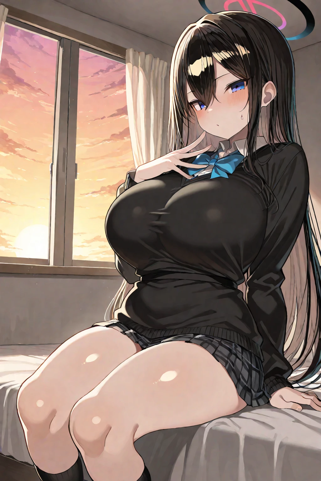 naruto、Hinata、Black hair straight、Spread your legs、High resolution, Lying on your back、Big Breasts、Open your mouth、Blushing、Miniskirt、Cowgirl