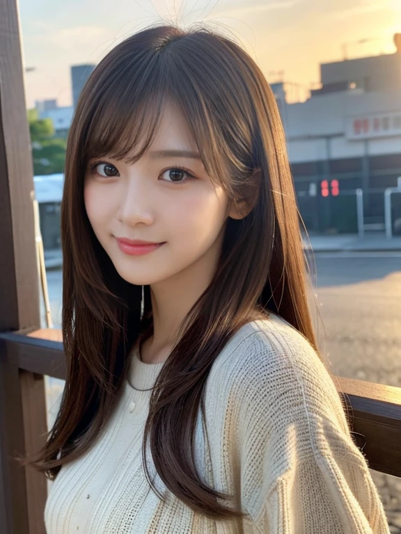 (master piece:1.3)、(8K、photorealistic、Live shooting、highest quality: 1.4)、(1 girl)、beautiful face、(real-looking face)、(brown hair、long hair:1.3)、beautiful hairstyle、realistic eyes、beautiful details、（realistic skin）、beautiful skin、Charm、ultra high resolution、Super realistic、High definition、golden ratio,2020s street Instagram selfie of a laughing girl. --ar 2:3 --s 200 --v 6.0