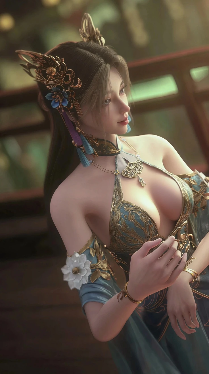 Masterpiece, absurdres, fine detail, HDR, highly detailed face and eyes, photorealistic, (8k, best quality, masterpiece:1.2), ultra-detailed, extremely detailed cg 8k wallpaper, fashion, (crystalstexture skin:1.2), (extremely delicate and beautiful), (masterpiece, best quality:1.2), 1girl, (large breasts:1.2), long hair, ice blue hair, medusa, wearing bra, (looking at viewer), natural lighting, sexy pose, full body.