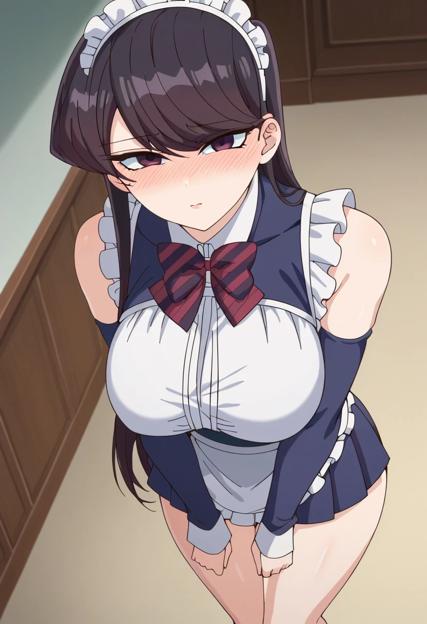 Plump year 21 big breasts black hair brown eyes happy longer hair smile blushing deredere bunny suit girl playboy maid