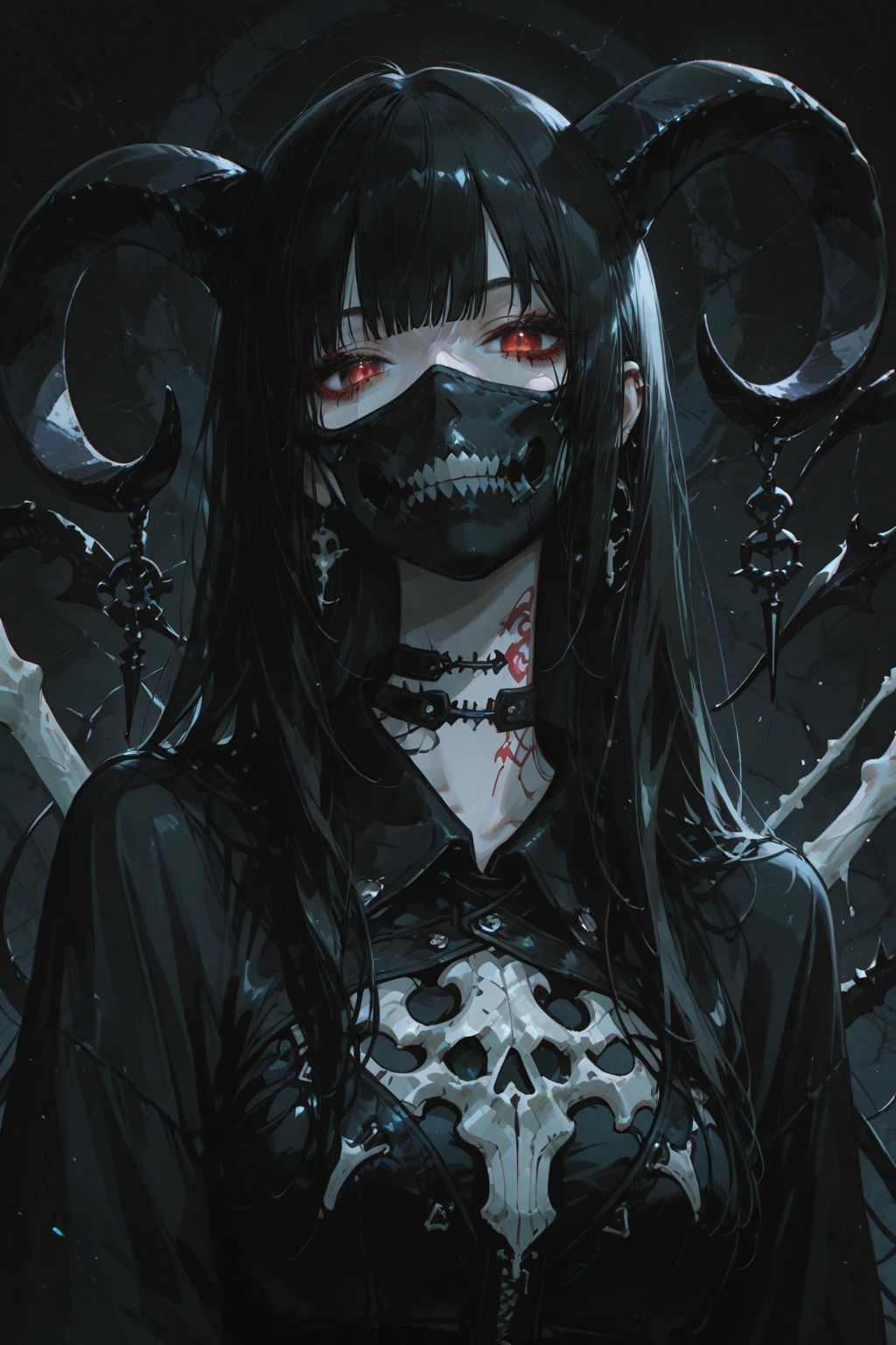 {-error_of_anatomy:1.0} Punisher, Nightmare Before Christmas style, (masterpiece, Highest quality), (Perfect hands), (Surreal:1.6), (受賞歴ofある), (sharp), (8K resolution), (Cinema Lighting), color: Dark and gloomy, (幽霊ofような), (intense expression), (Spooky atmosphere), (Dramatic Shadows), (Dynamic pose), (an ominous雰囲気), (an ominous), (Fascinating), (Gothic), (Mysterious Setinodi Color Palette), (Skillfully drawn), (an ominous smile), (Fascinating eyes), (Horror elements), (Fascinating composition), (印象的なanatomy), (Striking contrast), (an ominous mood), (Exquisite craftsmanship), (Nuns), classic Nuns wear, (黄colorい目),