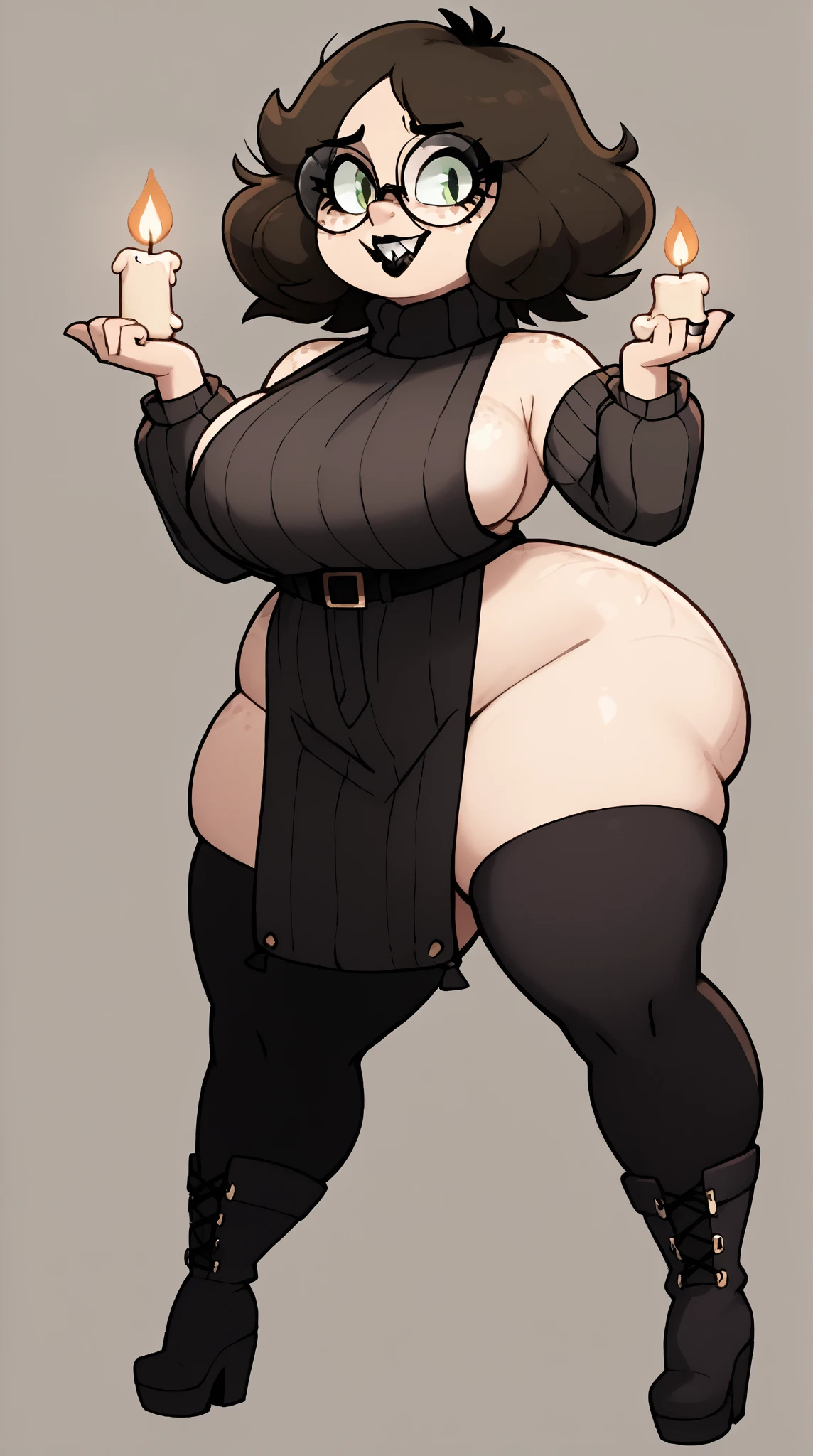(masterpiece), best quality, female warrior, huge girl, female muscular:1.2, big breast, ((curvy:1.7)), (((blank background))), ((full body)), fingerless gloves, sandals, sleeveless, covered nipples, (underboobs:1.3), parted bangs, straight hair, black hair, short hair, 