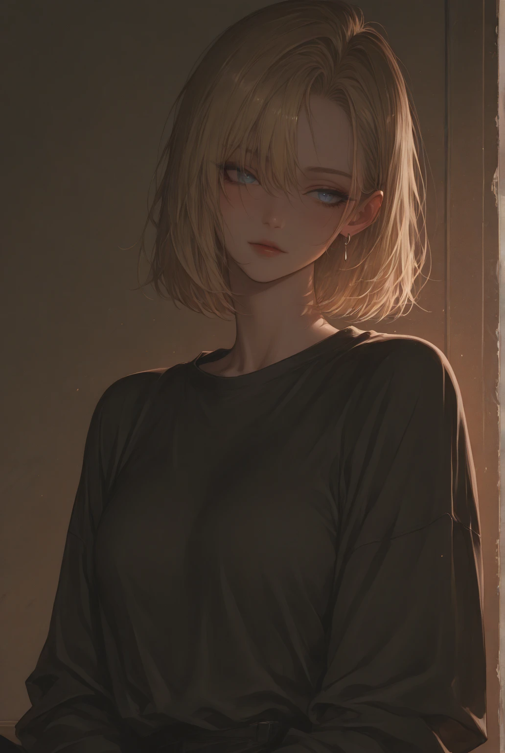 Que tenga ropa interior puesta nsfw que tenga su pelo corto y sus ojos y su rostro salgan bien formados (are sweating all over your body)