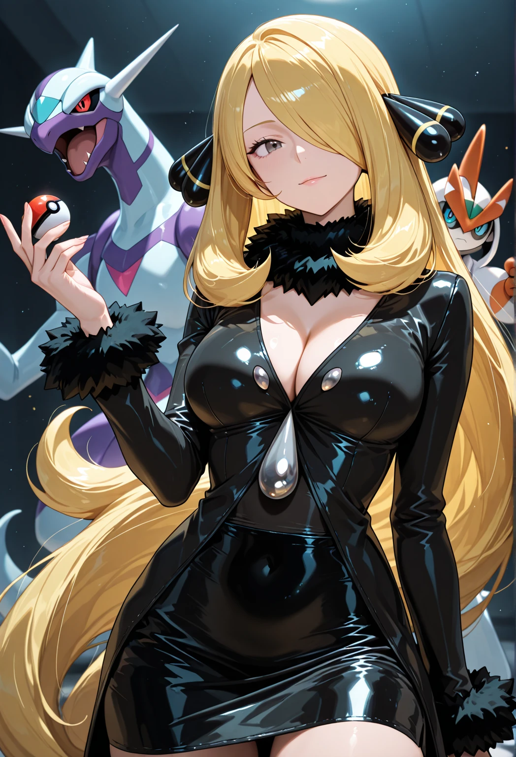 woman in seamless skin tight skin colored body suit jumping over an oversized fantasy mushroom, one piece body suit without seams