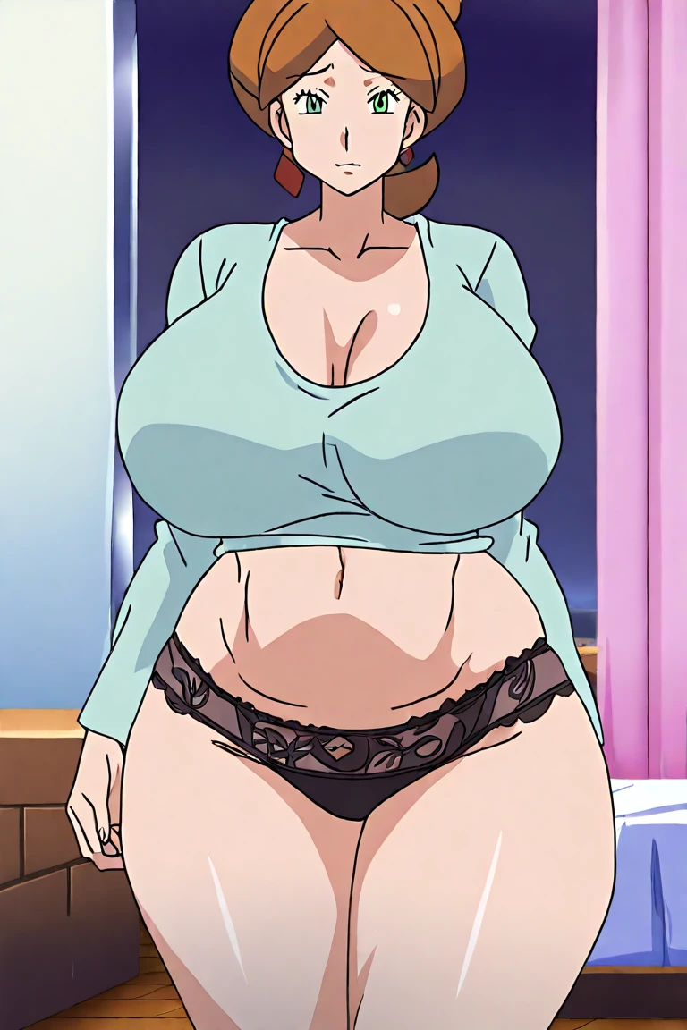 A mature woman,A tall and beautiful mature woman,Erotic lingerie,high-heels,a matural female,Married Woman,Reveal thongs,Vaginal dents are visible in the thongs,Very wide open mouth,Shout loudly,A black face,Lying in bed,Vaginal penetration of male genitalia is visible in thongs,Erotic lingerie that can show breasts,Erotic lingerie,black lence stockings