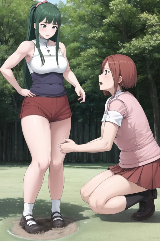 source_anime,score_9,score_8_up,1girl,solo,outdoors,revy, black lagoon, reverse rape, 1boy, shota, fellatio, forced sex, rape, submissive male, side view, dark skinned male, dominant female, femdom, teen boy, teenage boy, young boy, the boy is laying diwn on his back, boy laying down, revy on top, hetro, heterosexual