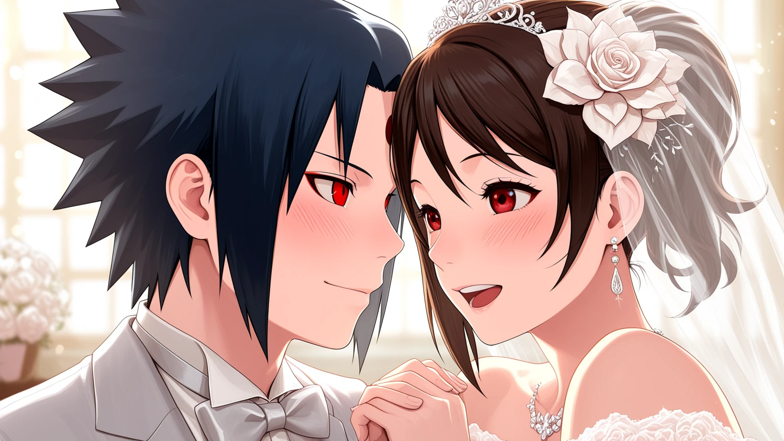 1 male、young、Kita Shinsuke from Haikyuu、Wearing a tuxedo、Only the groom、Depicts up to the waist、White background