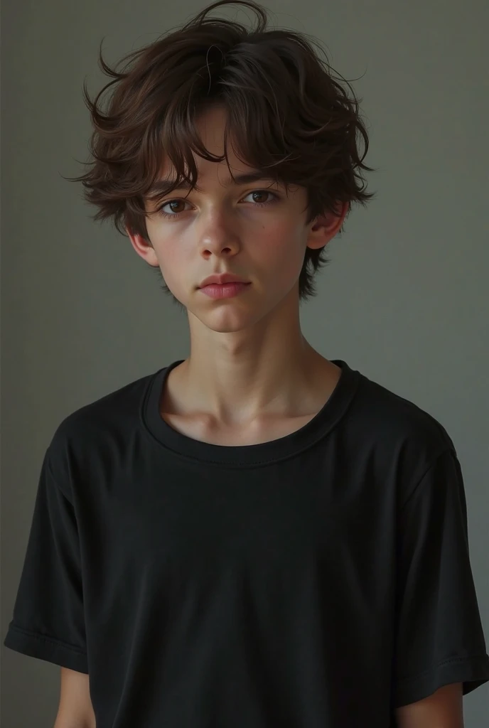 A BOY was DEPRESSED AND HE black T SHIRT DEPRESSED BOY TITLE