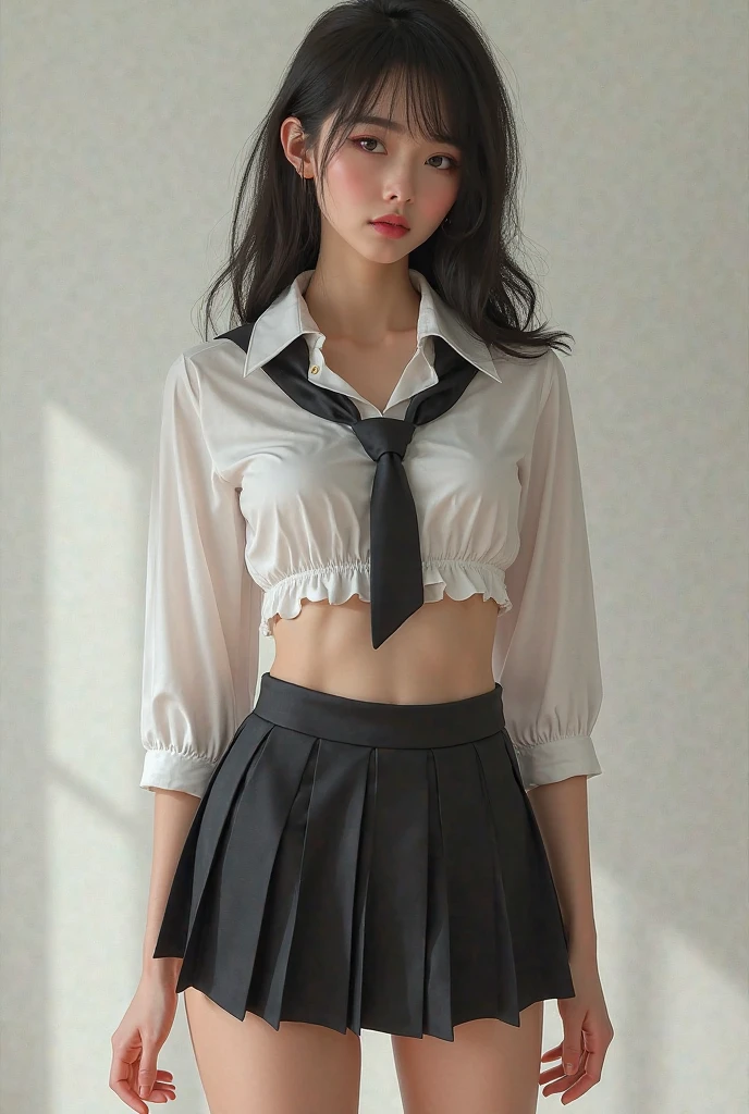 (highest quality,8k,masterpiece),Japanese Mature,50 years old,Huge ,Accentuate your cleavage,Glamour,sexy,Full nudity,Muchimuchi,Black Pantyhose,High heels,Draw the genitals,