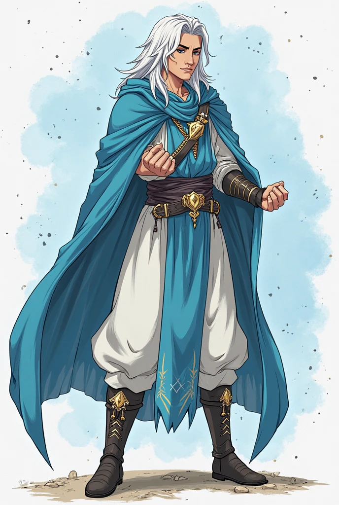 A man with disheveled long hair, a cascade of unruly locks, a handsome countenance, a carefree expression, tall and slender, wears a light-colored Chinese-style undershirt, over which he layers a loose dark-colored long daoist robe, long and wide sleeves, wears dark pants, surrounded by colorful clouds and mist, stands amidst a colorful sea of clouds and mist, this character embodies a finely crafted fantasy-style Chinese martial artist character in anime style, characterized by an exquisite and mature manga illustration art style, high definition, best quality, highres, ultra-detailed, ultra-fine painting, extremely delicate, professional, anatomically correct, symmetrical face, extremely detailed eyes and face, high quality eyes, creativity, RAW photo, UHD, 8k, Natural light, cinematic lighting, masterpiece:1.5