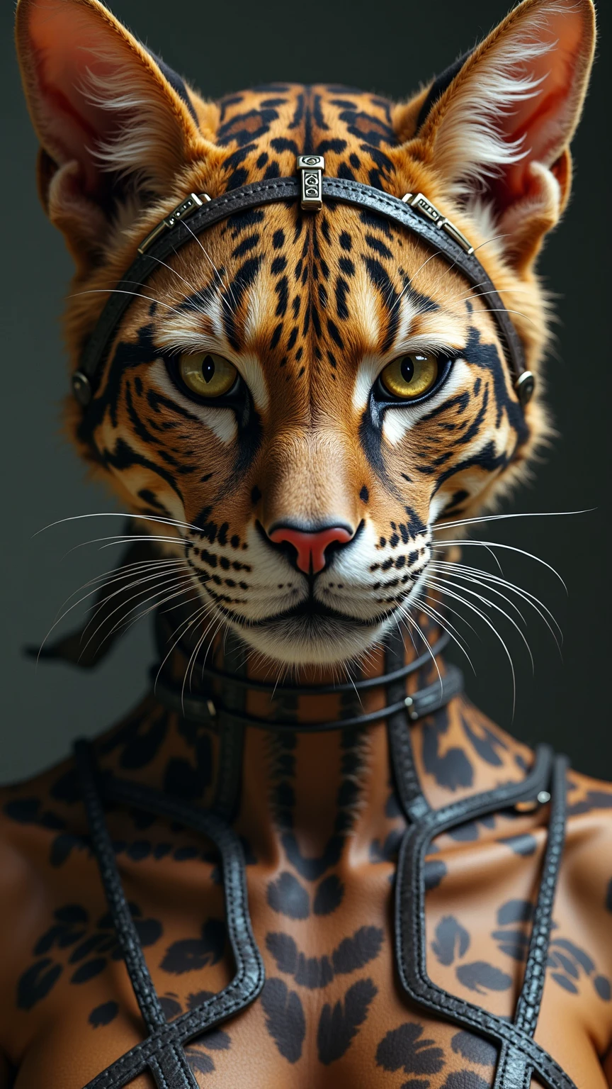 Cowboy Shot:1.6、Beautiful and detailed portrait of a female leopard dressed in a sexy bunny girl costume。Detailed face、Detailed eyes、Detailed lips、Complex fur texture、Shiny fur、Big confident eyes、Confident expression、Dynamic pose、Dramatic lighting、Cinematic composition、Rich colors、Vivid details、Photorealistic、Award-winning digital art、Very detailed、8k、Super detailed、masterpiece