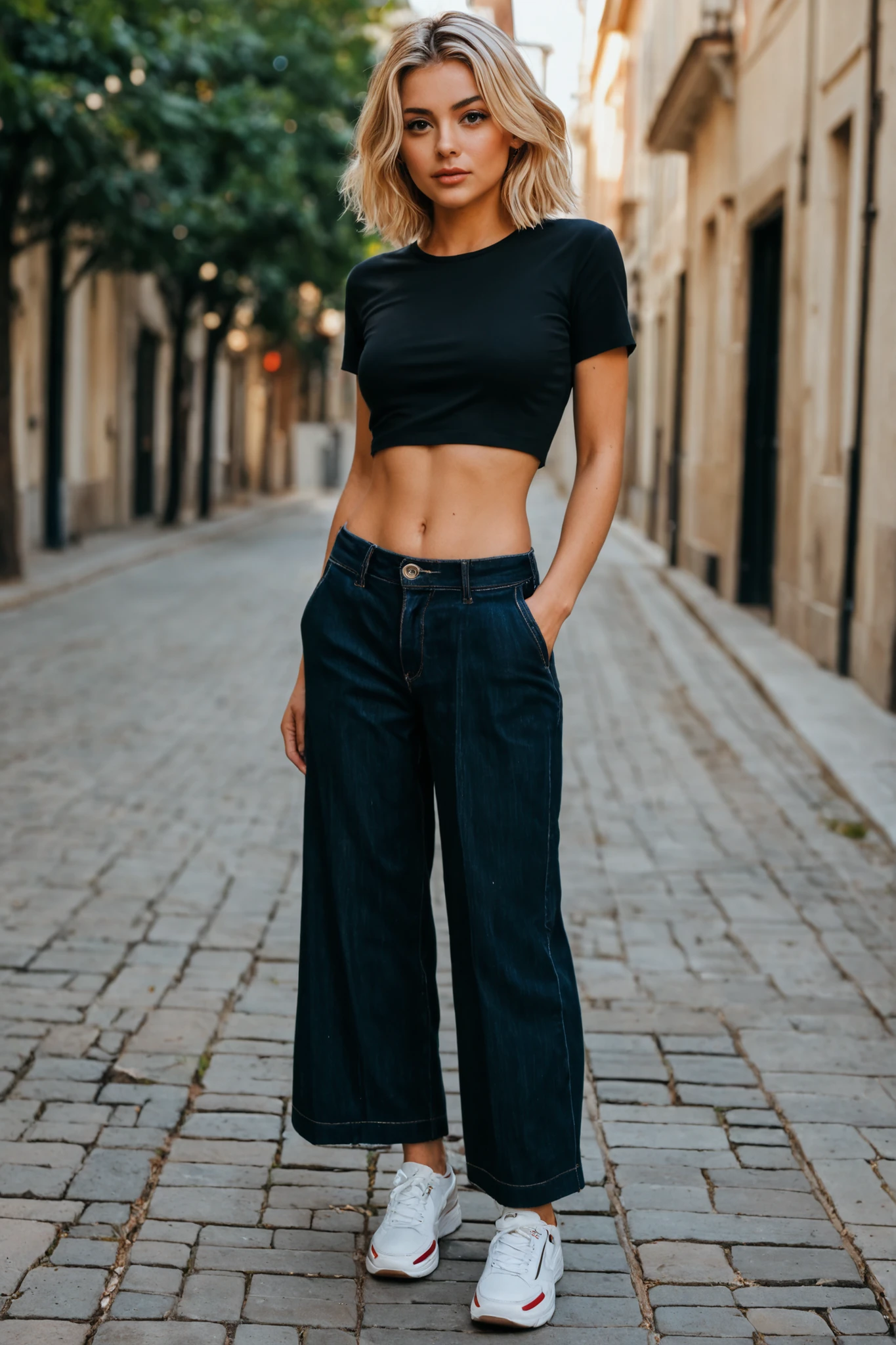 Redo the face to alter the shape of the model and put it in full body view without and clothes 