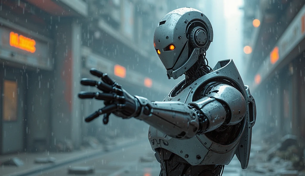 realistic, (T-X endo), (T-X Endoskeleton), (detailed T-X endoskeleton), (ultrarealistic T-X endo:1.2), t-x endo in a city street, a robot girl in a tokyo street, chrome skin, blue lights, night time, dark lighting, (deep focus), (sharp details), (detailed environment:1.0), (best quality), (highres), (HDR), (8K:1.2)