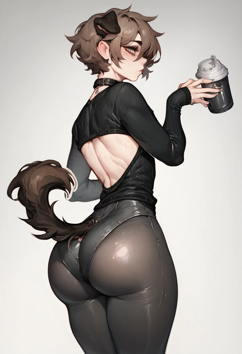 Woman with large butt wearing thong