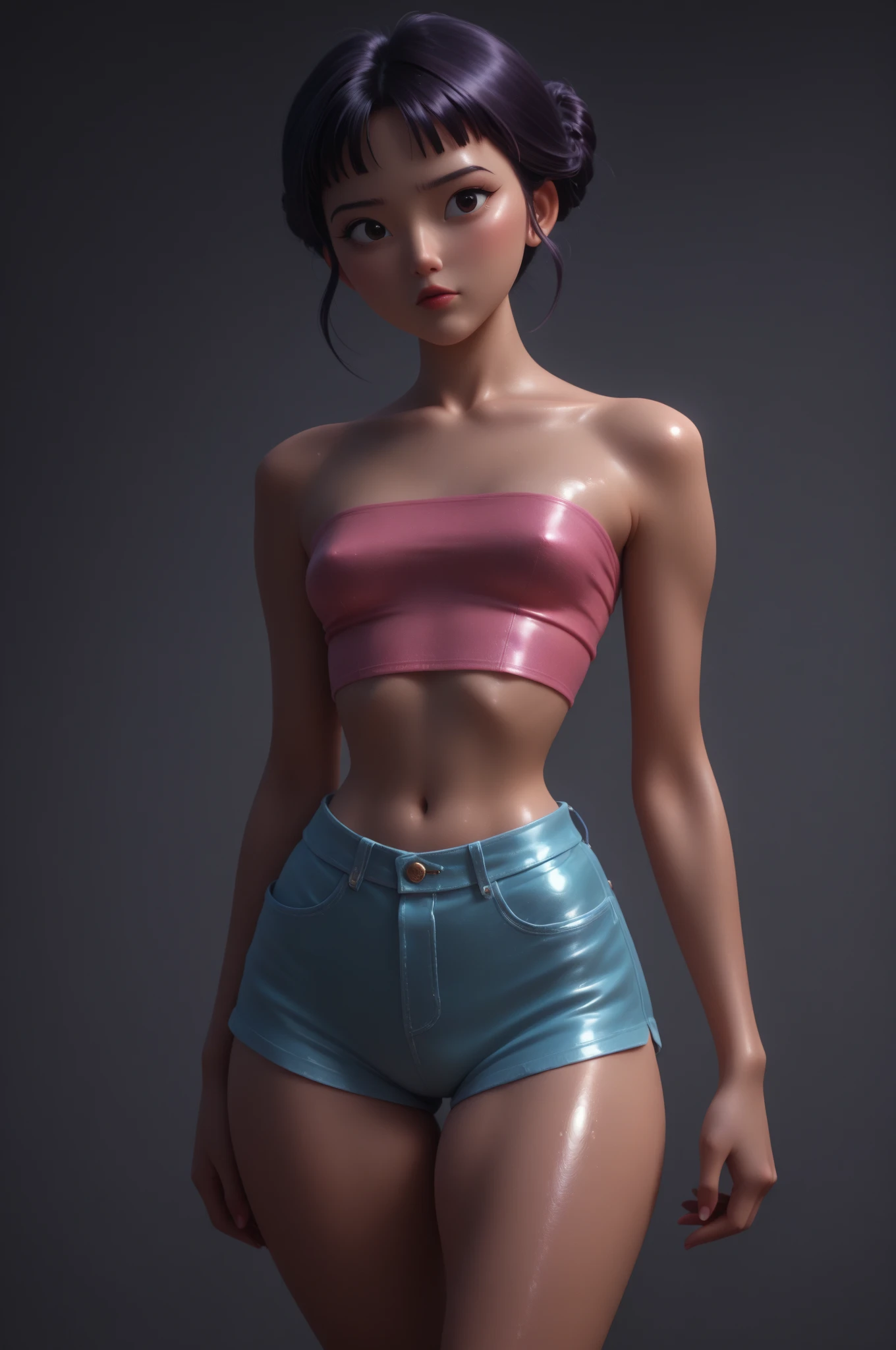 <lora:VRAMsSparkle:0.65>, xyzsparkle, 1girl, solo, looking at viewer, beautiful, masterpiece, 3d model, cycles render, makeup, portrait