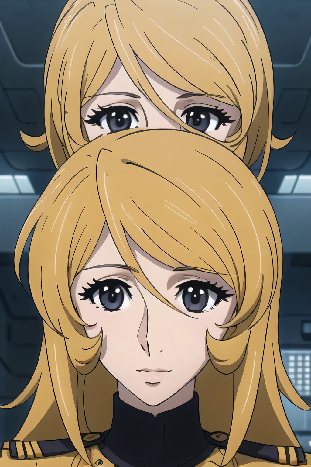 Of the same face２peopleの女性を描けますか，オフィスでpeopleの胸に触れる，facial expression is top priority, so don't trim your face，people間の手脚のディテールを正確に描けますか，a woman in a red uniform and white princess costume２people，Divide it backwards、can you draw a hairstyle with hair split on the left and right，release of，I'm inside a spaceship，２peopleだけ，can you draw a more delicate expression,     beautiful smiling woman     ， Anime CG，full color，