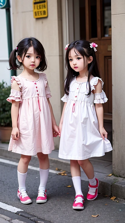 Lovely and cute, Cute Kawaii Elementary School First Grade Girl, Pretty girl full body