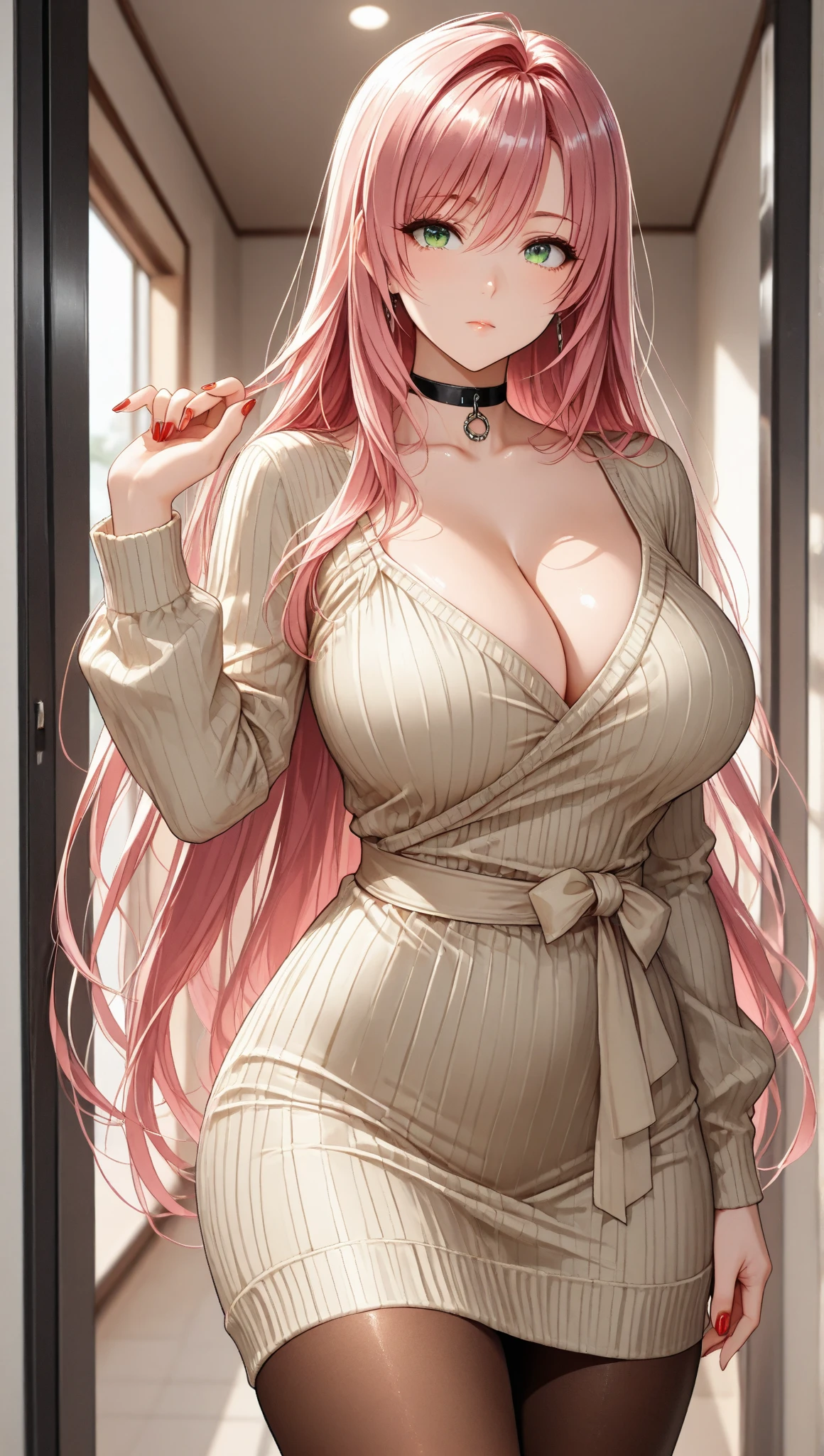 top-quality、tmasterpiece、Very high resolution、super high image quality、High-quality pixels)、perfect eyes, perfect face, perfect body figure,solo,8K, large breast,(Detailed description of hair), (Detailed description of face),(Detailed description of body), fair and clear skin, matchless beauty, long legged, light pink hair details expressed, The details have been upgraded,(light pink eyeball:1.3),model posture,wolf ears,pink wolf tail,poetic environment,chinese-style bedroom,cowboy shot,stylish long cheongsam, behind desk, writing, girlfriend ssmile, Russian face feature, gentle expression