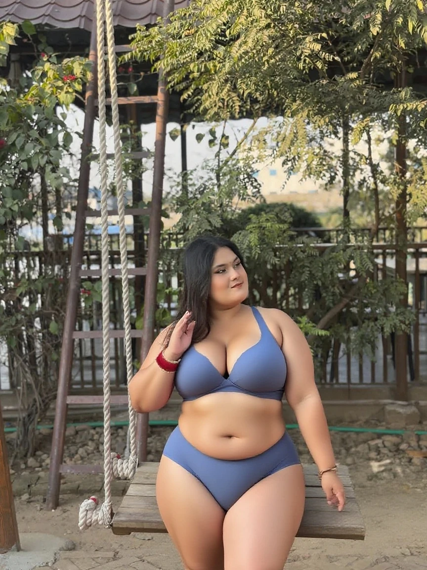 Russian girl 15 year old, Braun hair, blue eyes, thick chubby smiling face, fatty chubby full body, masterpiece, (best quality:1.2), [:intricate details:0.2], fair glowing skin , angel face , round face , paf bun hair style, lipstick ,on bad ,{ wearing , party clothes   },  little showing cleavage , red bangles chudi in hand, dancing  on Dj light danc floor club and , background led light strip, degital display lezer light  red blue green light hightac club, high quality light details,