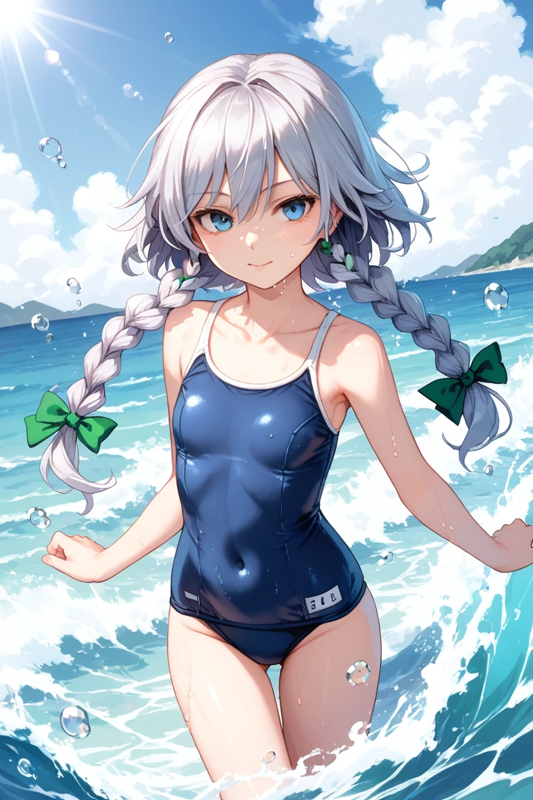 highest quality、High resolution、Detailed Background、(Beautiful face in every detail:1.4)、Anatomically correct、(Detailed facial expressions)、(Detailed eyes:1.2)、Teenage beauty、(Highly detailed face:1.4)、Cute hair colour、well-groomed eyebrows、A big smile、The swimsuit shines when wet、My whole body is wet、

By the pool、A woman wearing a frilly one-piece swimsuit、I&#39;m wearing flip flops and spreading out my towel.。Wearing a straw hat、I have a clear beach bag.。While chatting with friends、I feel the fresh air。

At the seaside、A woman wearing a shorts swimsuit with ribbon、Walking on the beach wearing a wrap skirt。Holding a shell accessory in her hand、I&#39;m taking photos with my friends while wearing flip flops and feeling the sea breeze.。

In the pool、A woman wearing a cute one-piece swimsuit with a frill design、Enjoying playing in the water with a swim ring。Holding hands with friends、Smiling and splashing water。

Every scene、A clean and feminine look、Having a great time at the waterfront。Accessories and small items add a fun touch.、A beautiful and memorable sight awaits you。