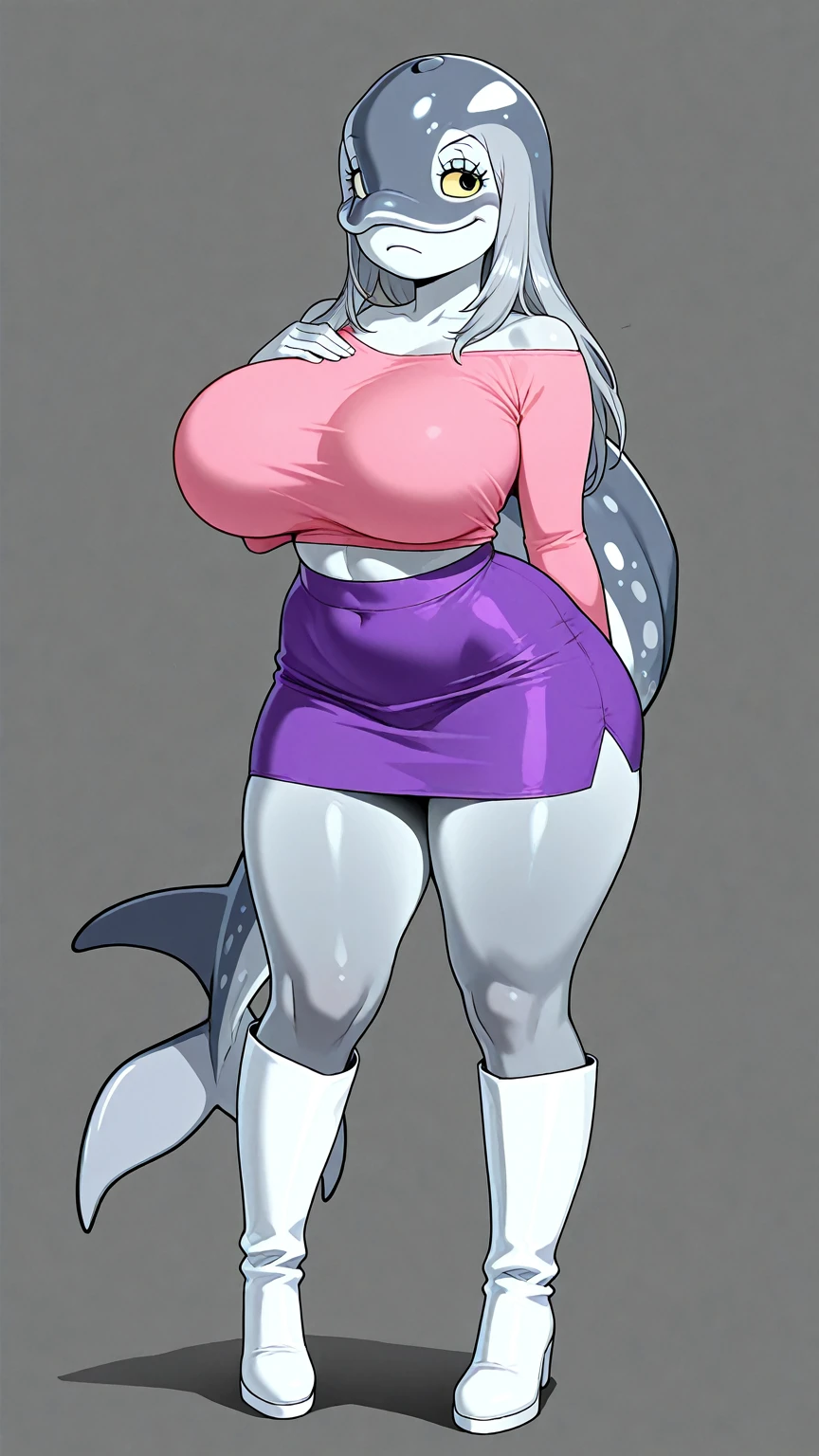 (masterpiece, best quality), best resolution, (9tails:1.5), 1girl, Raikou, felicia outfit, gigantic muscular body, fluffy fox tails, big breasts, gigantic penis with big balls, full body.