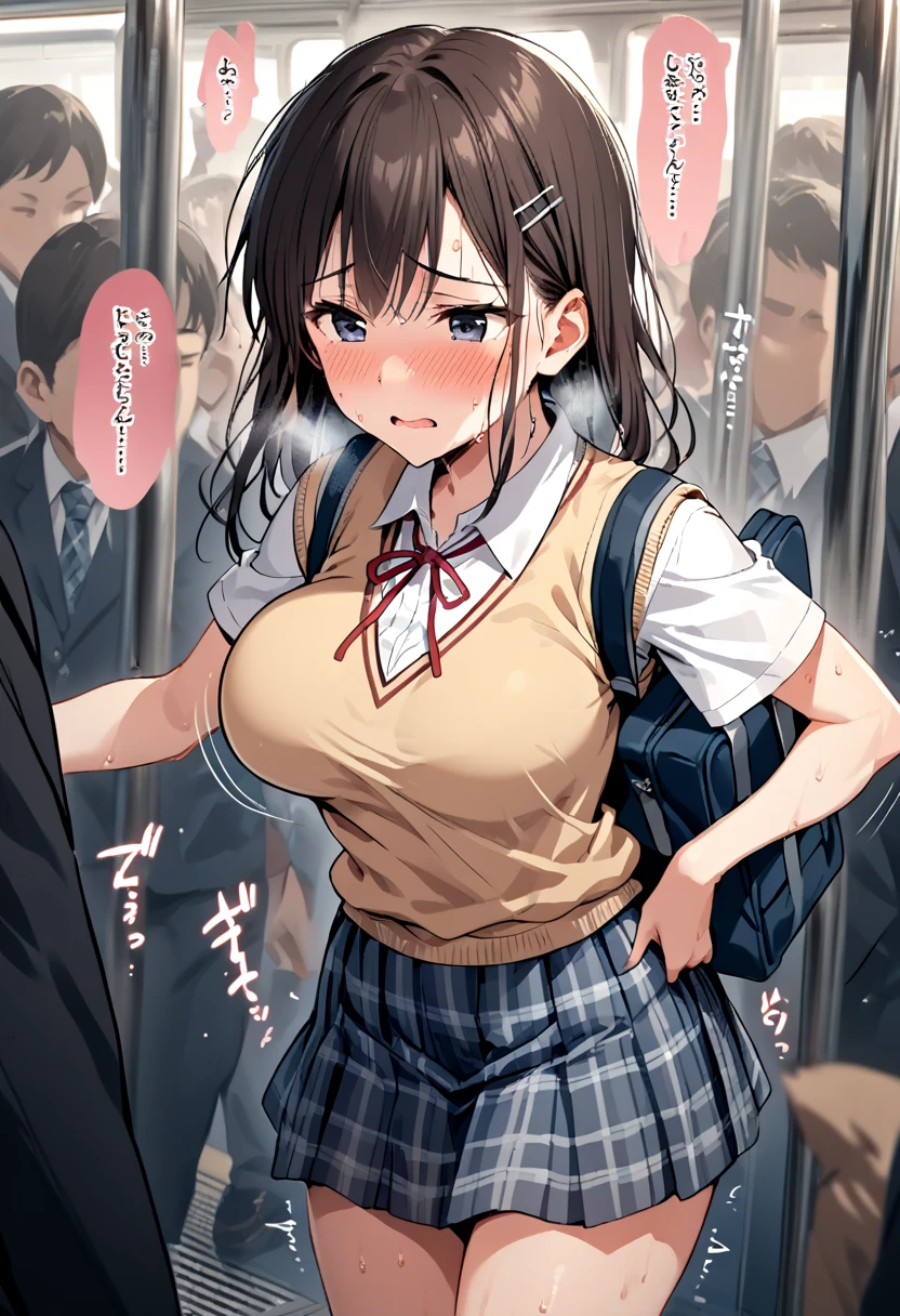 Honoka Kosaka、lovelive 、Beautiful woman、cry、Blazer Uniform、Very short pleated skirt、Very thick thighs、short hair、Photo session、Acme Face、Best image quality、High resolution、masterpiece、super high quality、pubic hair、Screaming orgasm face、Pink Panties、pink bra、Very big ass、Very large breasts 、blush、4k quality、blush、cry of ecstasy、Wearing black knee socks、Sweaty all over、Heavy breathing、Cowboy Shot、Shaking breasts、上下にShaking breasts、On all fours、Cowboy Shot、A man pulls down her panties、Multiple menに囲まれている、Multiple men、{Highest quality}, {so beautiful}, {Very detailed}, {Best illustrations}, Browsing Caution, On all foursになって、girl, Slowly remove your panties、The man slowly pulls down her panties、Kneel、Love Juice