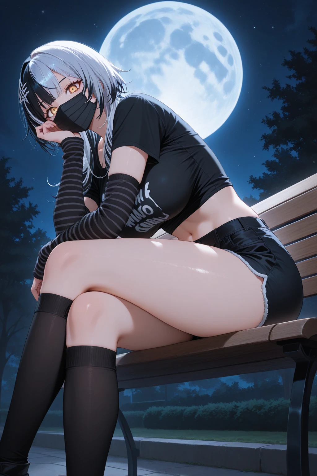 in a dream world, floating around, surreal, unreal, illusion, 1girl, solo, from below, sitting, legs together, detailed face, pink hair, Pin-Straight Hair, blue eyes, full body, pointing at viewer, (masterpiece, best quality:1.1), (oiled skin:1.2), disgust, stare, negligee lingerie, crescent earrings, <lora:ne7o_7nekoChan:0.4> <lora:hairdetailer:0.8>