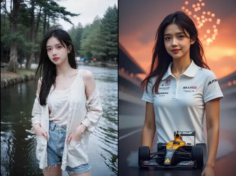 Rennwagen-Fotografie（Frauenversion）