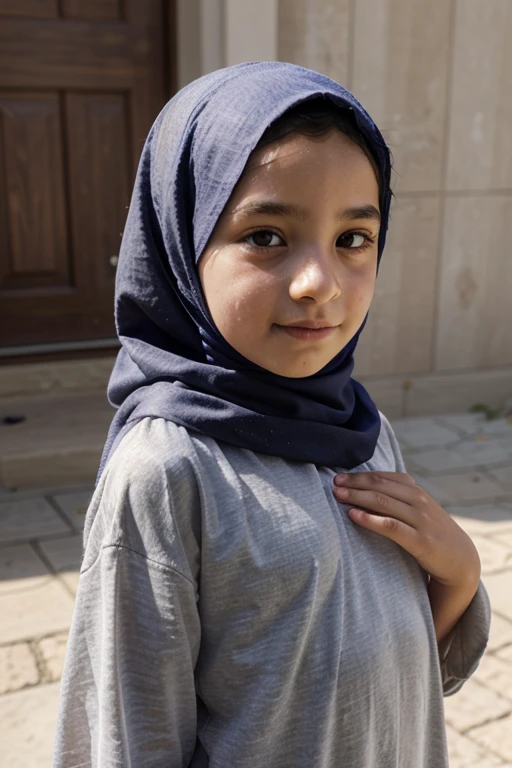 Little kid, wearing hijab