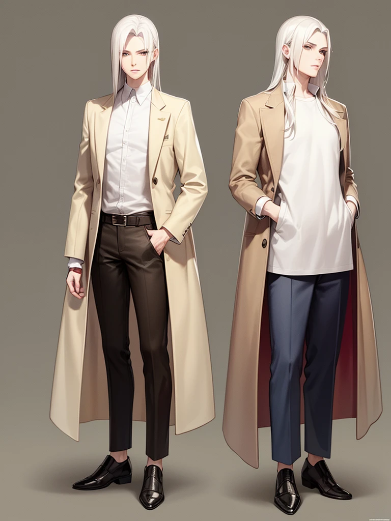 ((((best quality)))) , ((whole body)), 4 Boys, Adult male, multiple views, White background, Various hairstyles, Various fashion styles, hansome,Sexy pose, Fashionable atmosphere, Spring Clothing,Walking posture, Extremely detailed CG, trousers, shirt