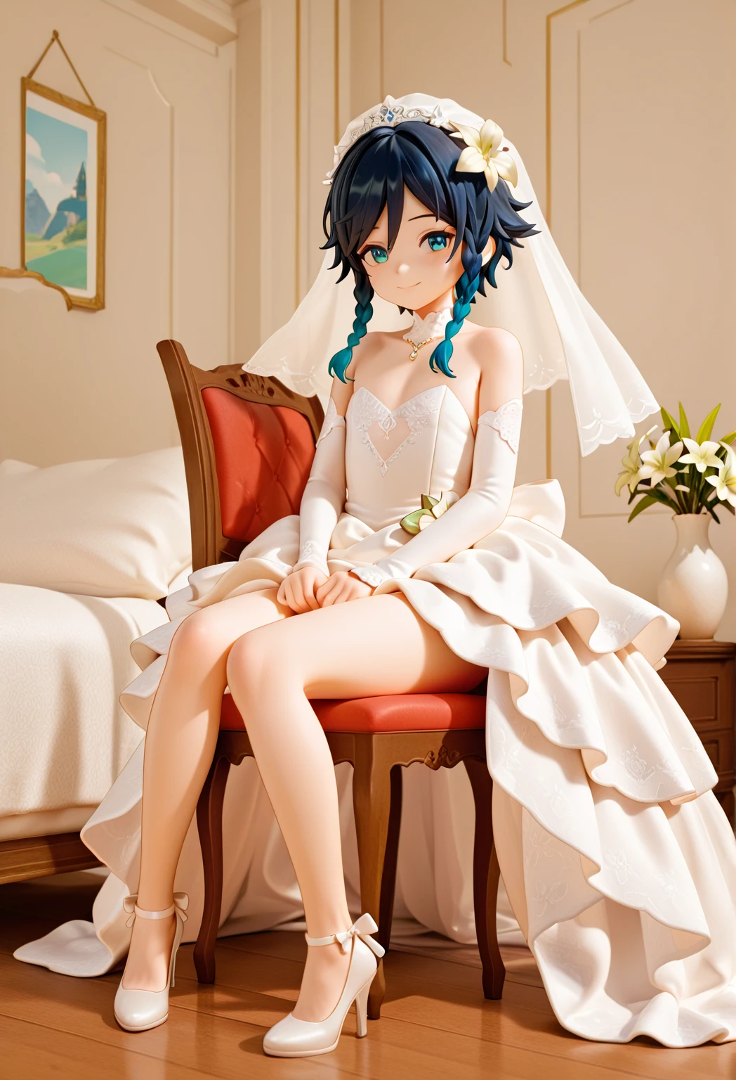 hight resolution, top-quality, ultra-quality, The ultra-detailliert, lighting like a movie、full of sweat、Wearing sweat、(((sexy precure wedding)))、、、(My whole body is sweaty、after sex、show off your pussy、not wearing underwear、accurate anatomy、beautiful nipples)、Obscene atmosphere、Front Camera Angle
