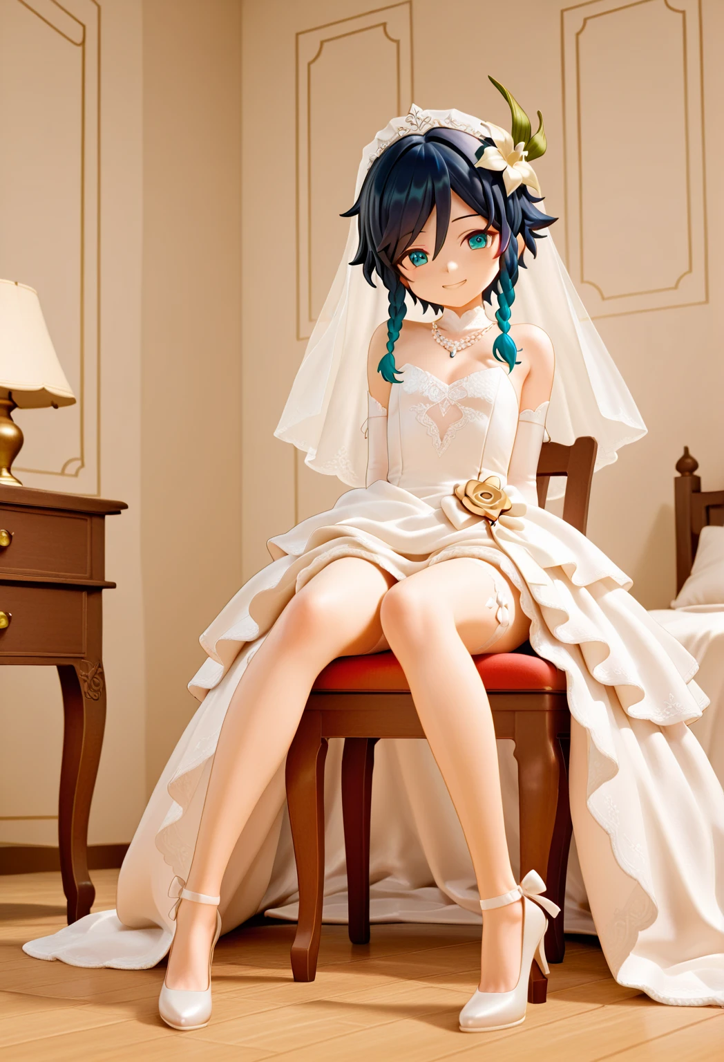 hight resolution, top-quality, ultra-quality, The ultra-detailliert, lighting like a movie、full of sweat、Wearing sweat、(((((sexy precure wedding)))))、、、(My whole body is sweaty、after sex、show off your pussy、not wearing underwear、accurate anatomy、beautiful nipples、protest、angry face、blush、)、Obscene atmosphere、Front Camera Angle