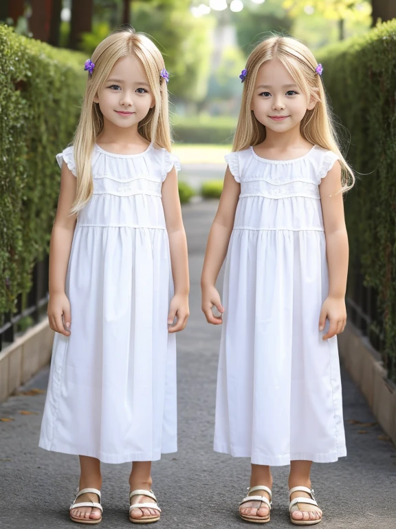 white twin girls with blonde hair as babies in the year 2006