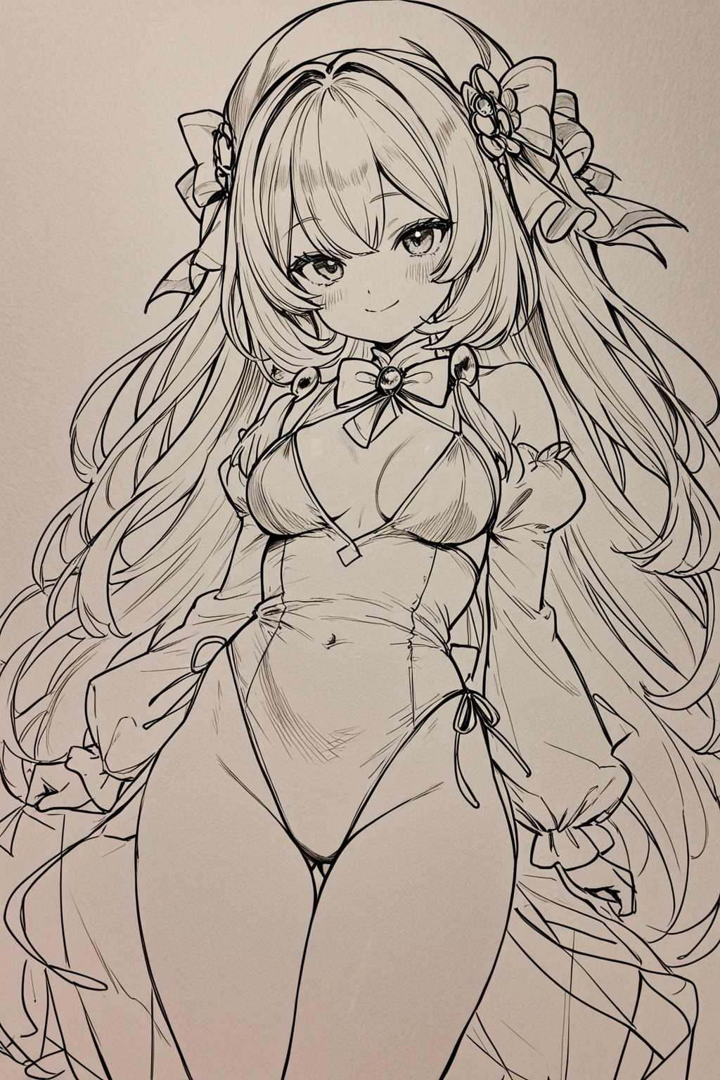 a drawing of a girl with a cat ears and a tail, clean anime outlines, thick lineart, thick black lineart, thick outline, simple lineart, clean lineart, thick outlines, anime catgirl, outlined!!!, perfect lineart, female furry mini cute style, thick line art, outline sketch, lineart, holding a pudica pose