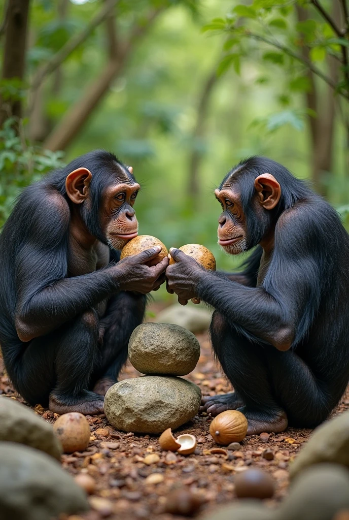 Egg fighting with monkey