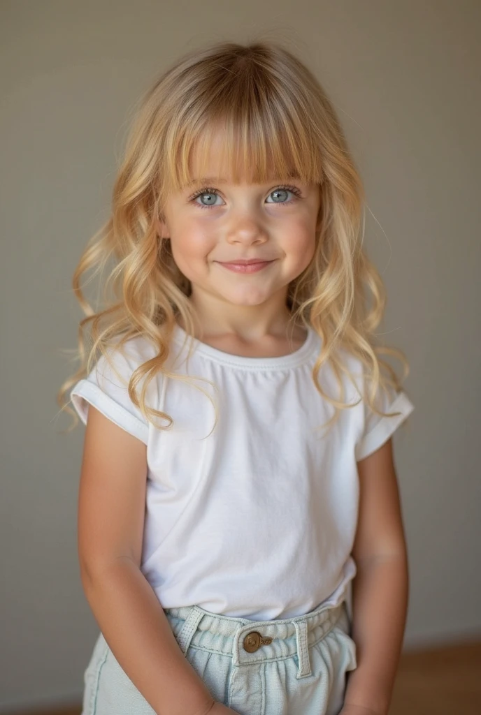 close-up CHILDREN BLONDE GIRL WITH LONG HAIR, em um vestido branco fundo branco., usando um vestido prateado, vestido prateado extravagante, Studio photo session, fundo branco.