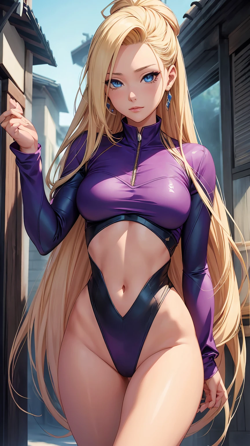 (master part, best quality), showing your ass to the camera looking back, foto corpo inteiro, detalhes intrincados, purple knee-high boots,
1Menina, Maio dos Namorados, cabelos longos, blonde hair, jewelries, Purple eyes, Brincos, maquiagem, huge breasts purple bikini, olhos detalhados