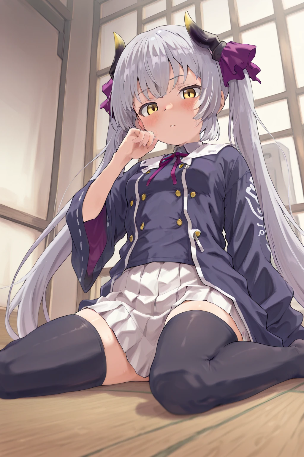 beautiful girl,naked,masturbation,small breasts,incontinence,crying face,knee high,long hair,half side tail,skirt,choker,high socks,,gothic fashion,Cat ear,gray hair,Pee,spread legs
