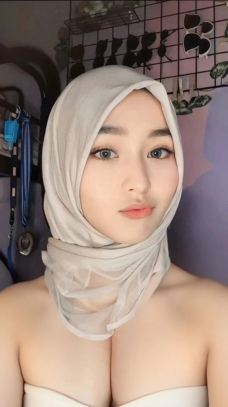 ((Hijab)), Tiny (Wearing Lingerie), (((HIJAB MALAY GIRL))), masutepiece, High quality, UHD 32K, Realistic face, Realistic skin feeling , A Malay Lady, 8 years old, , Very cute and baby-like face, (((FLAT CHEST))), (MATRIX WORLD), ((look In front  at the camera and SADNESS)), ((())), (((CUTE GIRL))),  ((Fluorescence)), ((CHUBBY)), (undress), at toilet, Lolican. Grey and white flower 