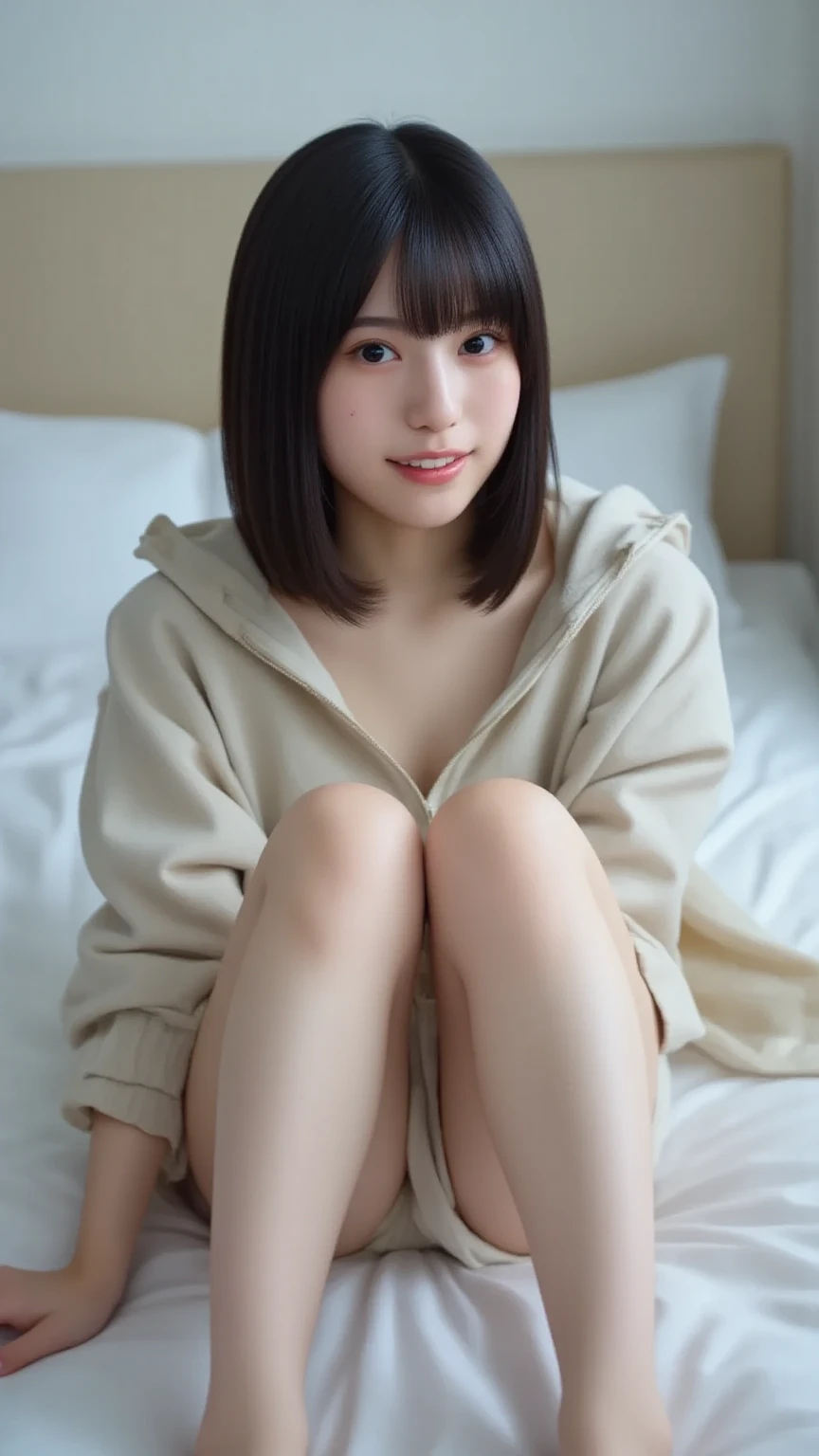 Cyberpunk portrait photography、NSFW,  photographrealistic,  ,  Twin-tailed , ((Blunt bangs)),  masutepiece,  8K,  Best Quality,  超A high resolution, absurderes,  (photographrealistic:1.4)(((masutepiece))),  (((Best Quality))),  ((Ultra-detailed)),  (1 girl),  (Solo),  Full body, (Loose socks) espadrilles,(pureerosface_v1:0.4),  (European Preteen:1.7),  (Japan Preteen:0.6),  (age 10,  Pretty girl:1.3),  (Lori:1.8)High Nose,  Slim body,  Slender girl,  (Detailed middle bust),  Slim thighs,  Slim legs,Beautiful young woman looking at camera in glowing futuristic jacket、An ultra - realstic face、eyes visible through hair、Proper eye position、Natural Skin、Soft light、Rim Lights、lower back、roadside、细致背景、with an intricate、ighly detailed、octane renderings、hard disk、8K、annie liebovitz、120 mm