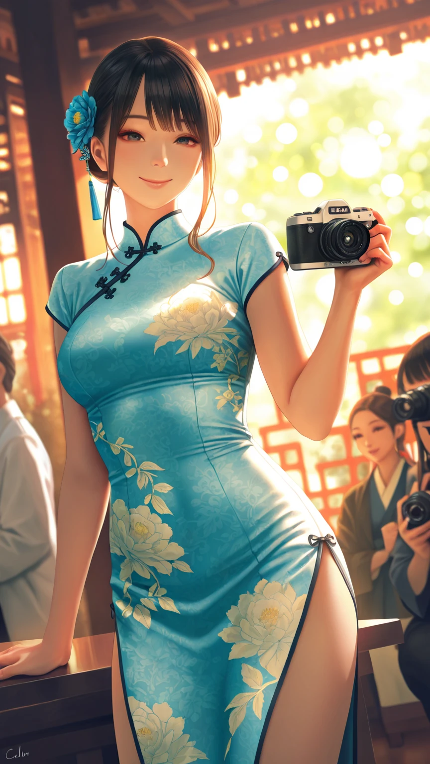 One girl, Cowboy Camera, China dress