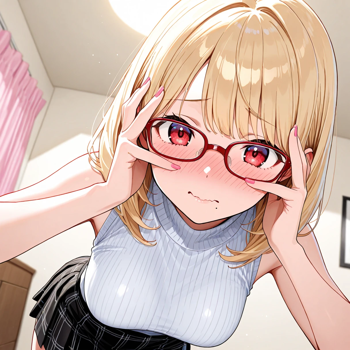 NSFW,((kiss:1.2)),((2girl:1.3),girlfriends,micro yukata,Blonde twintail,rub breastes,(rub nipples:1.2),nipple visible,in heat, ((younger sister)),(((Little Girl:2.0))),kiss,glasses,flat breastes,date ,on bed,summer vacation,Dark Room,