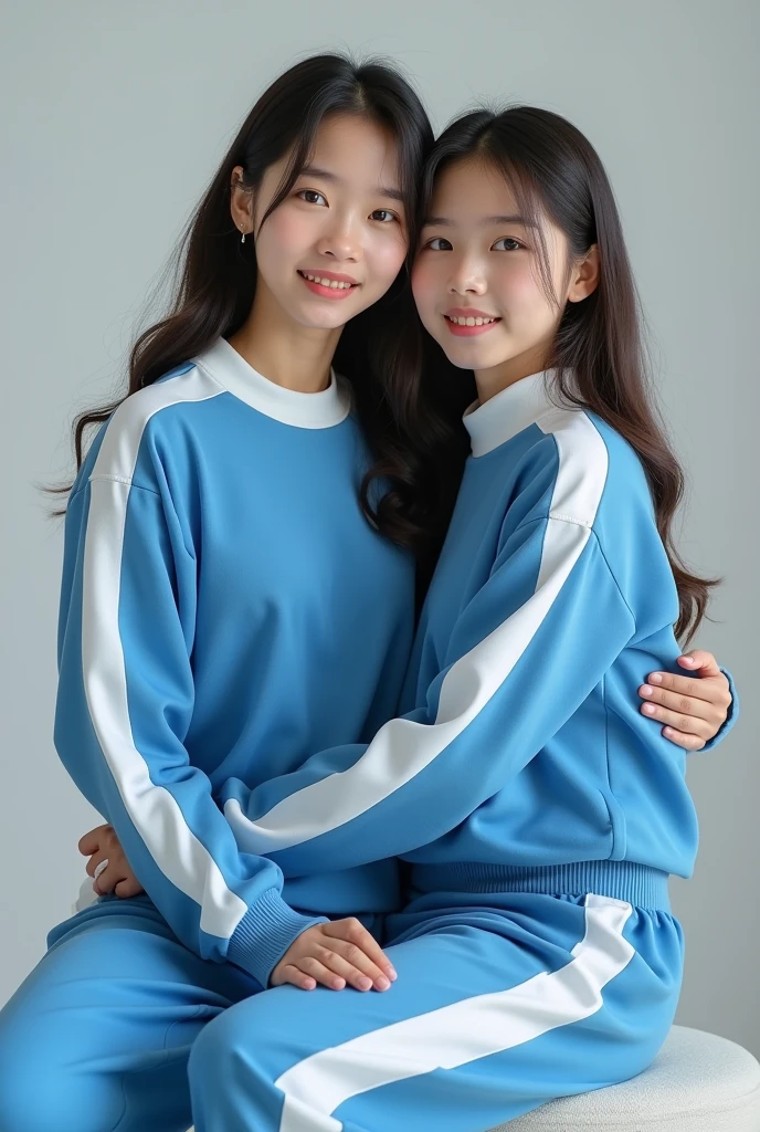 (bestquality,10,10,highres,masterpiece:1.2),ultra-detail,(Realistic,photorealistic portrait,photo-realistic:1.37),1 Cute girl in the football field,oily shiny skin,bara,light smile,BDclothes,((blue shirt:1.3)),short sleeves,shirt, trousers.,(navy_long_Pants Track:1.1), ((Stadium Background:1.3)),dynamic angle,excited,face focus,Dynamic Poses,from behide,,masterpiece, bestquality, ultra realistic, hyper-detail, 8k resolution, RAW photo, crisp focus, ((Navy blue shirt:1.1)), short sleeves, Long Path, Perfect body, 2 mature women, 18yo, cinematic light,Blue sweatpants,Gymware,Correct ,Complete body, Correct body, sharp face, Anatomically correct body, full entire body, Realistic gestures, long-haired, Realistic poses,Wear long shorts........,Long leg span,Shapely,Sculpting Girl, 2 girls kissing each other, Realistic kiss, Slender Figure, mannequin mannequins, Shapely, Beautiful body